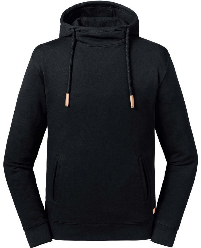 Sweat ?� capuche col montant RU209M - Pure Organic Black - Sweatshirts personnalis?�s : Textile Direct