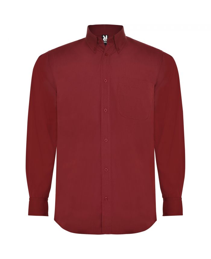 Chemise homme manches longues AIFOS L S grenat