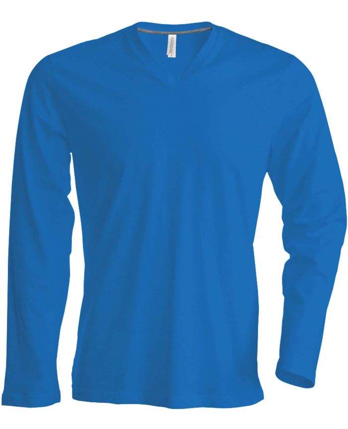 Tee shirt manche online longue col v homme