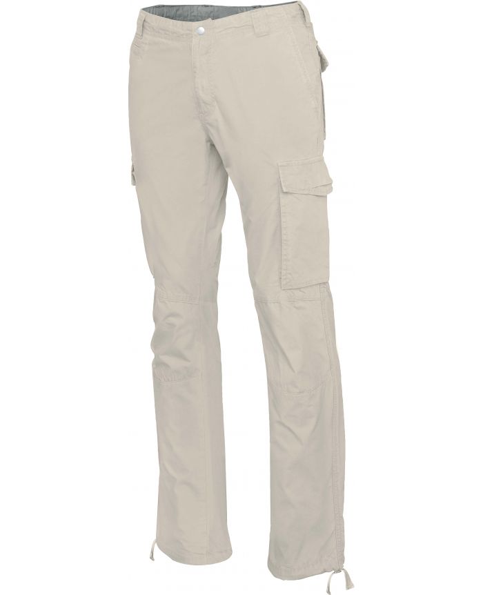 Pantalon homme multipoches K791 Beige vente impression textile