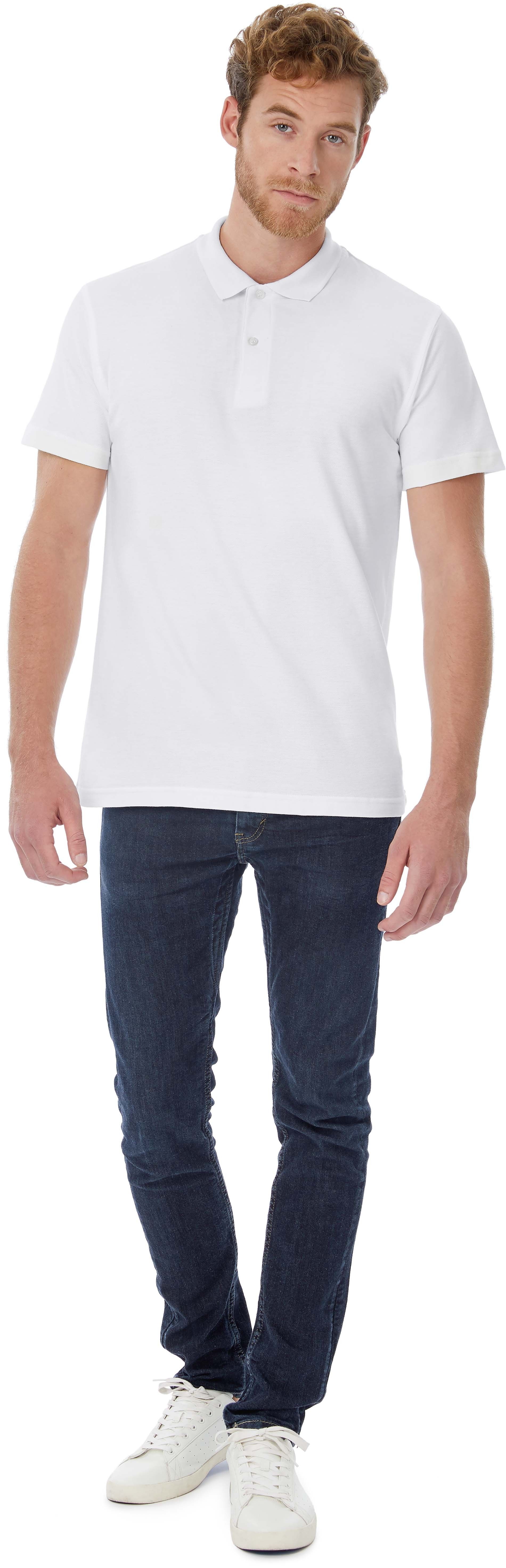 Polo homme manches courtes ID.001 PUI10 - White en vente chez Textile Direct