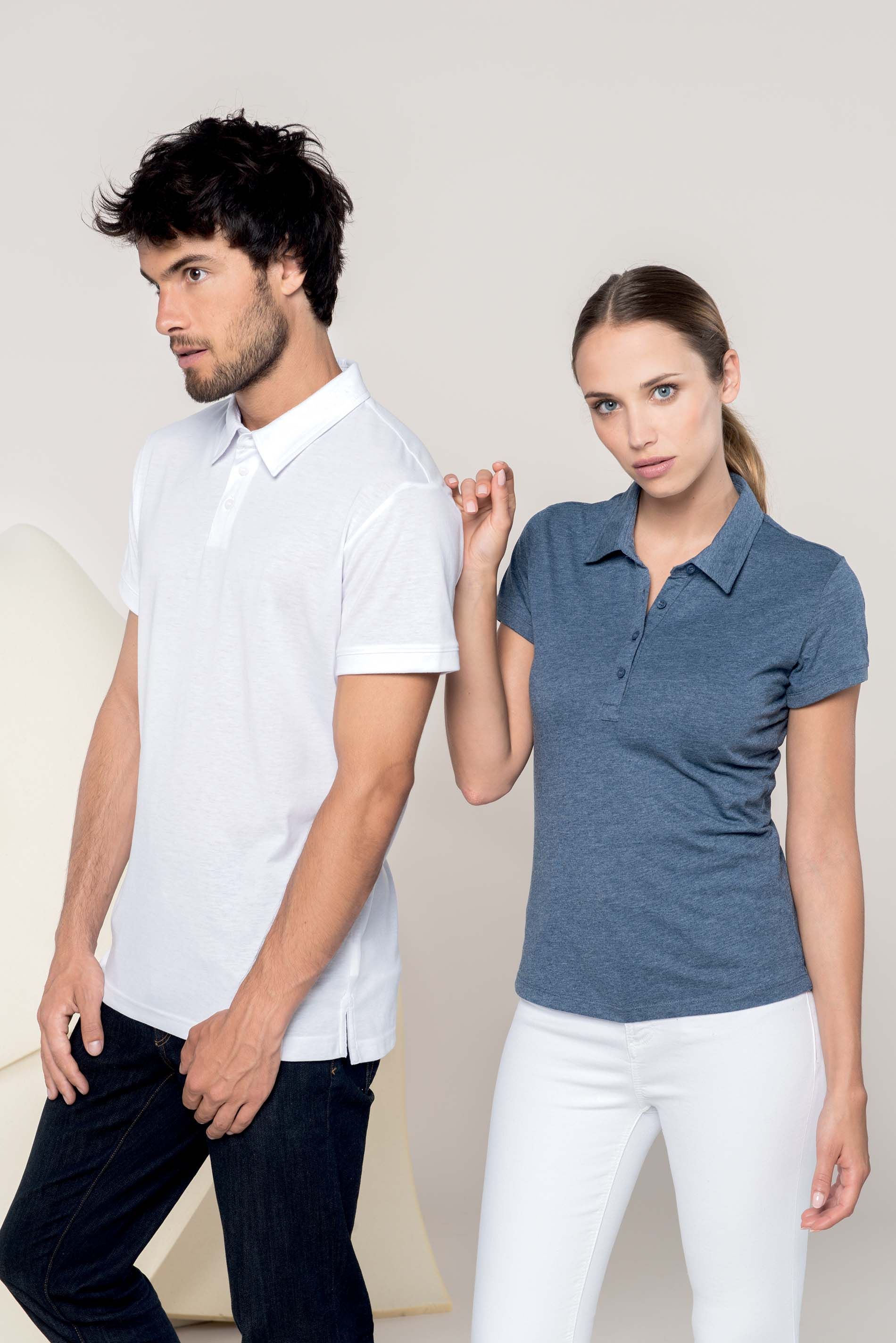 Polo femme manches courtes "mélange" K208 - Red Heather en vente chez Textile Direct