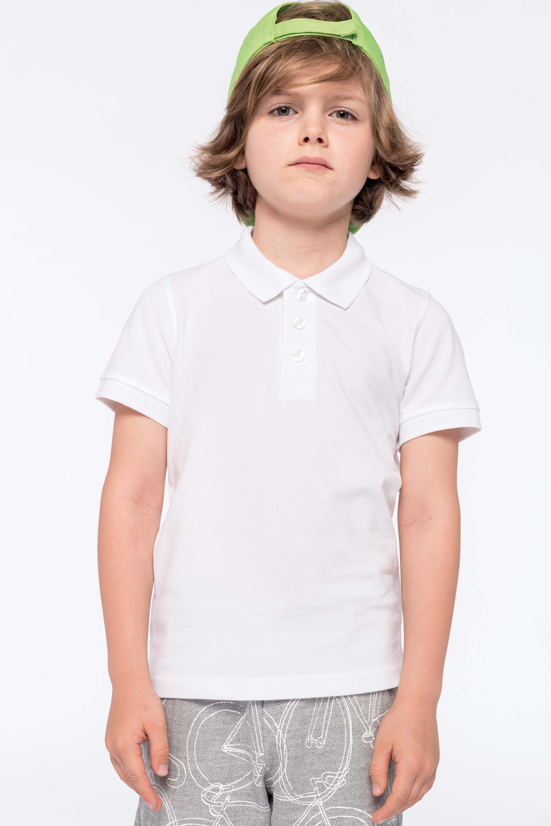 Polo enfant manches courtes K249 - White en vente chez Textile Directe