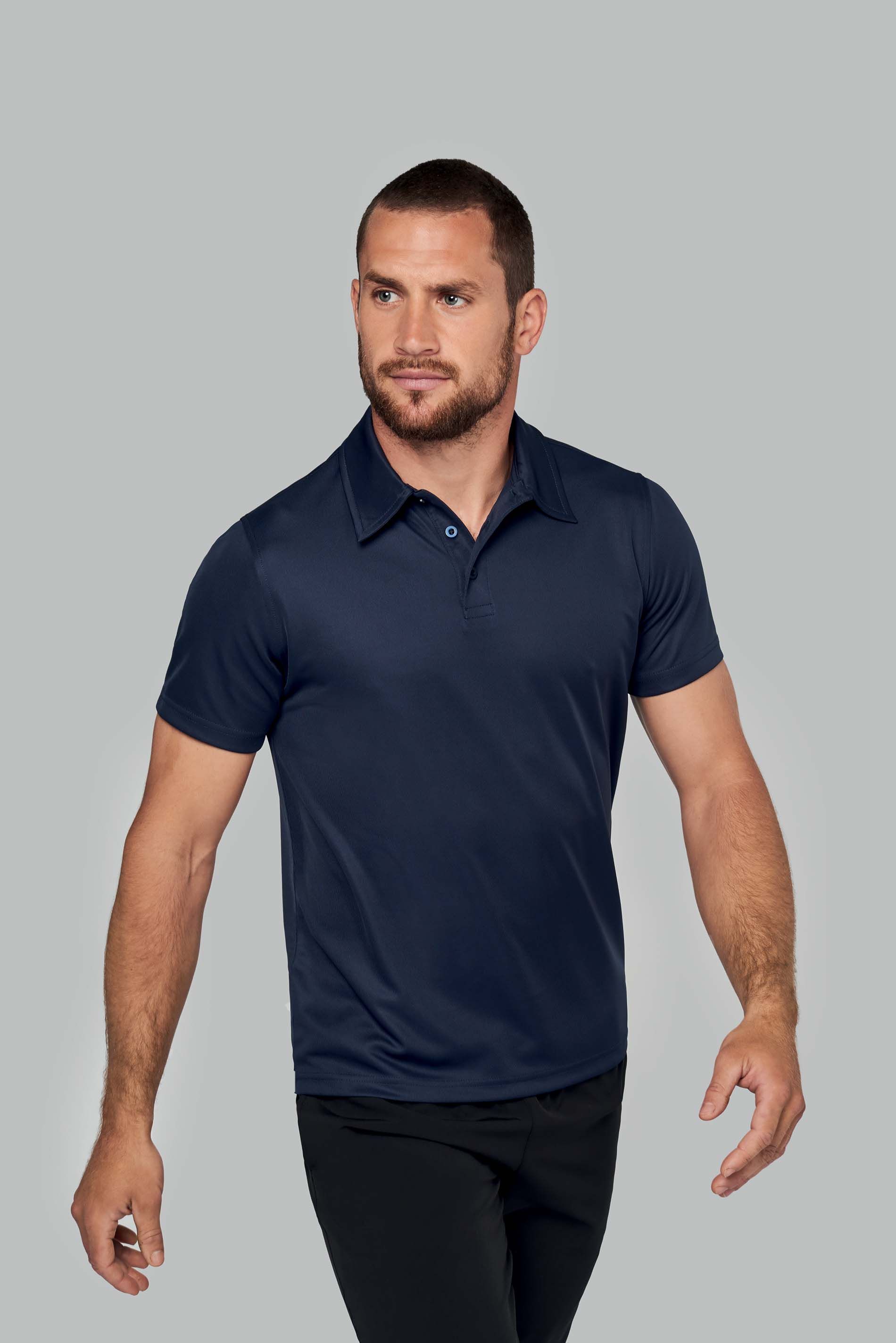 Polo homme sport manches courtes PA482 - Navy en vente chez Textile Direct