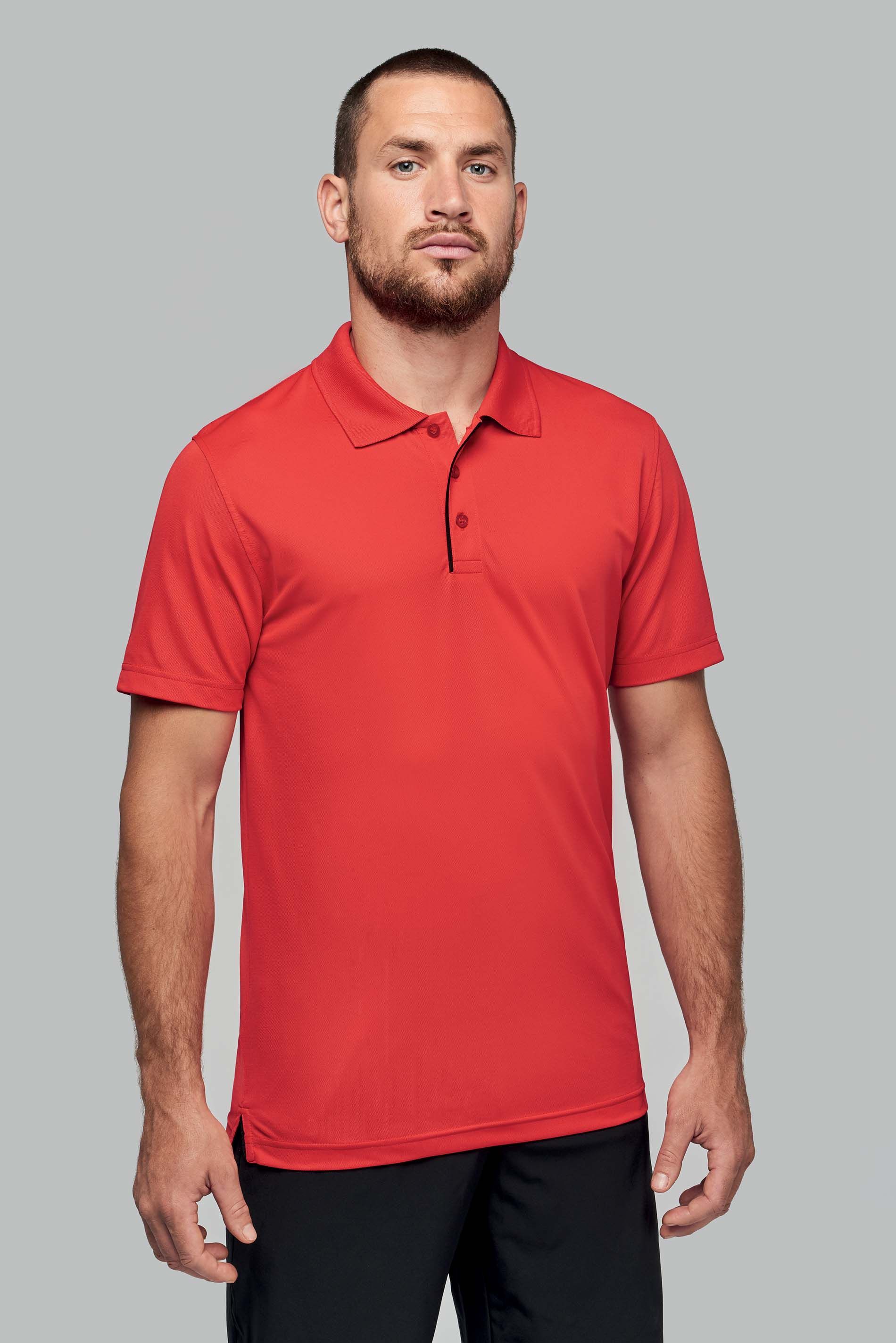 Polo maille piquée sport manches courtes PA485 - Red