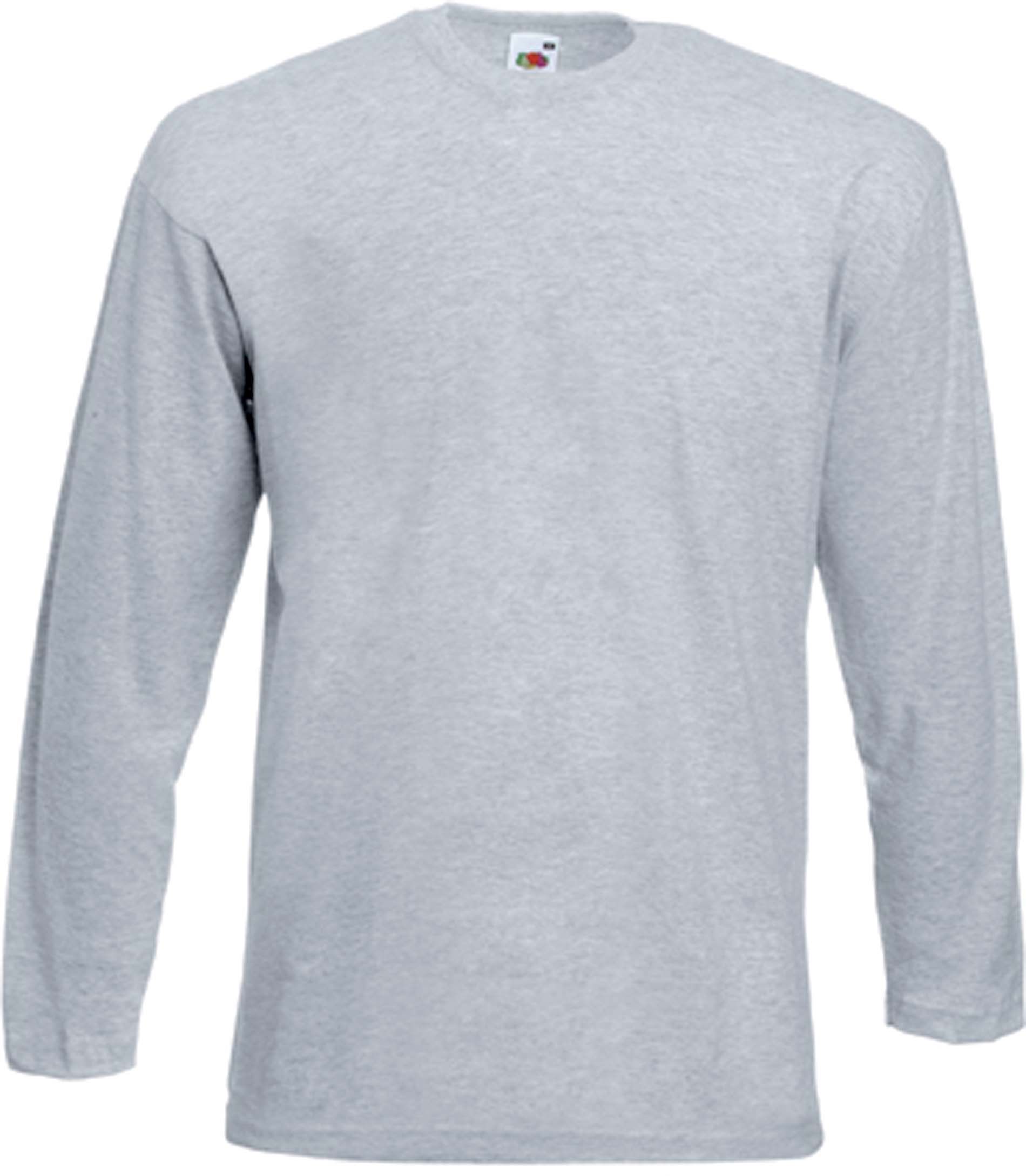 T-shirt homme manches longues Valueweight SC201 - Heather Grey en vente chez Textile Direct