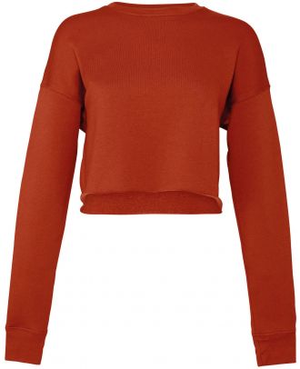 Sweat-shirt femme crop BE7503 - Brick