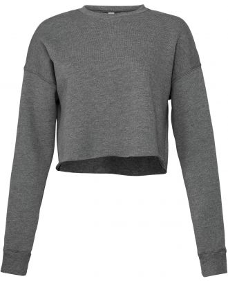 Sweat-shirt femme crop BE7503 - Deep Heather