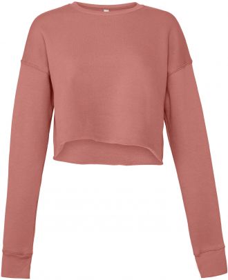 Sweat-shirt femme crop BE7503 - Mauve