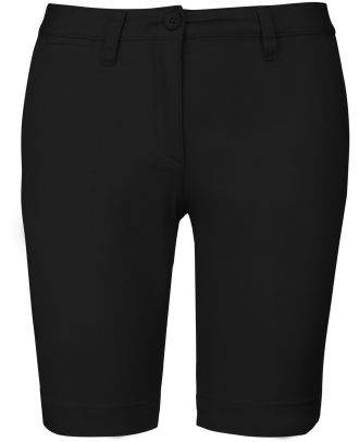 Bermuda chino femme Black