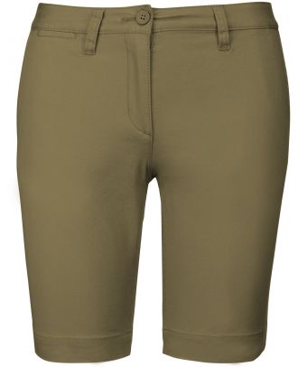 Bermuda chino femme Light khaki