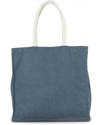 Grand sac shopping en polycoton KI0264 - Iris Blue Heather