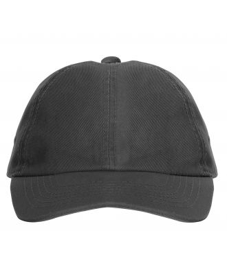 Casquette 6 panneaux TERRA plomb foncé