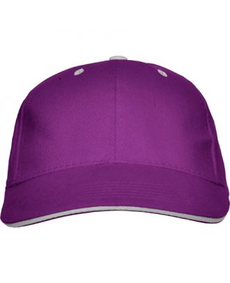 Casquette 6 panneaux PANEL pourpre