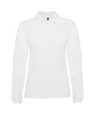 Polo femme manches longues ESTRELLA WOMAN L/S blanc