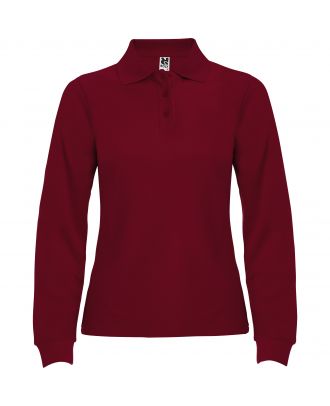 Polo femme manches longues ESTRELLA WOMAN L/S grenat