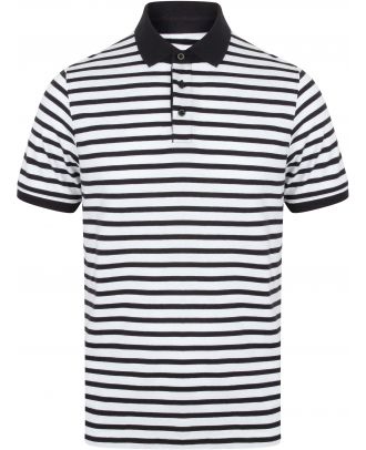 Polo jersey à rayures FR230 - White / Navy