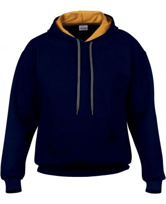 Sweat-shirt homme à capuche zippé 185C00 - Navy / Gold