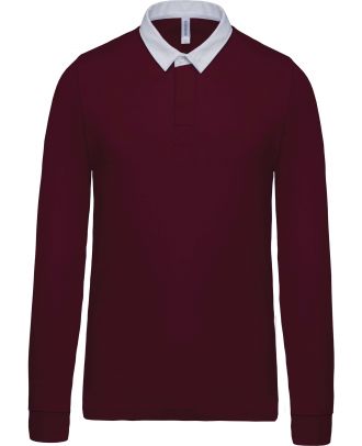 Polo rugby K213 - Wine / White
