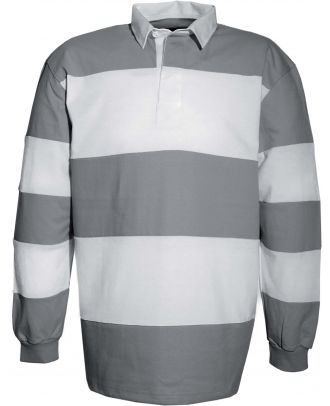 Polo rugby K215 - Light Grey / White