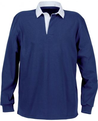 Polo homme rugby uni col blanc K217 - Royal Blue