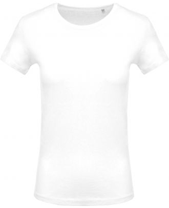 T-shirt femme col rond manches courtes K389 - White