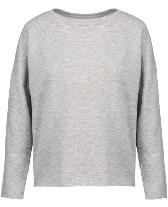 Sweat-shirt femme Loose K471 - Light grey heather