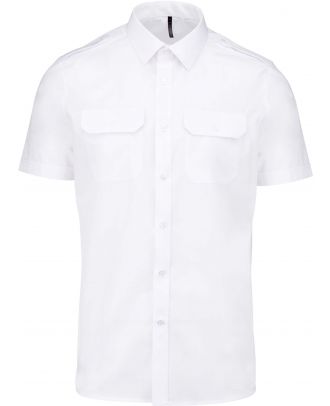 Chemise manches courtes homme pilote K503 - White