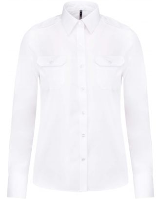 Chemise manches longues femme pilote K506 - White