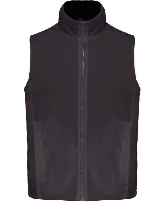 Bodywarmer doublé polaire Record K679 - Dark Grey / Black