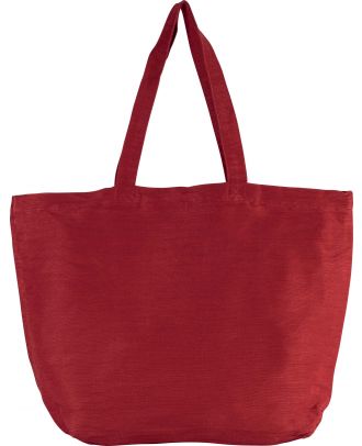 Grand sac en juco avec doublure intérieure KI0231 - Washed Crimson Red de face