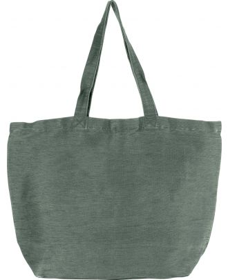 Grand sac en juco avec doublure intérieure KI0231 - Washed Dusty Light Green de face