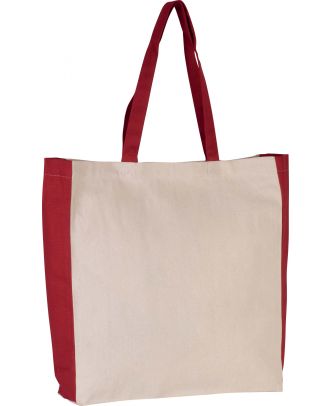 Sac cabas bicolore KI0275 - Natural / Red