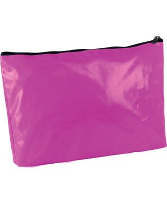 Pochette / trousse en coton enduit personnalisable KI0713 - Fuchsia