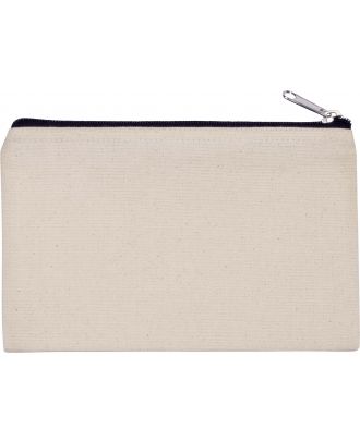 Pochette en coton canvas personnalisable KI0720 - Natural / Black