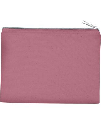 Pochette en coton canvas personnalisable KI0721 - Light Marsala / Silver