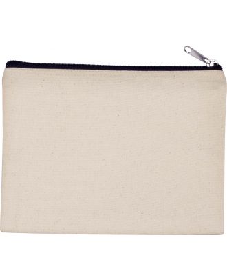 Pochette en coton canvas personnalisable KI0721 - Natural / Black