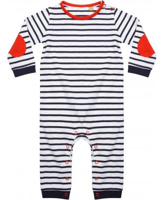 Body à rayures manches longues LW057 - Navy / White