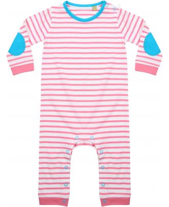 Body à rayures manches longues LW057 - Pink / White