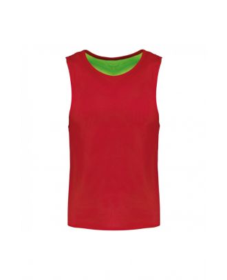 Chasuble réversible multisports enfant PA048 - Sporty Red / Fluorescent Green