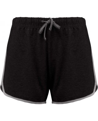 Short de sport femme PA1021 - Black / Grey Heather