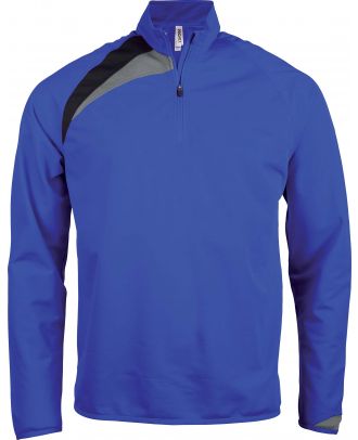 Sweat-shirt d'entraînement 1/4 zip unisexe PA328 - Sporty Royal Blue / Black / Storm Grey