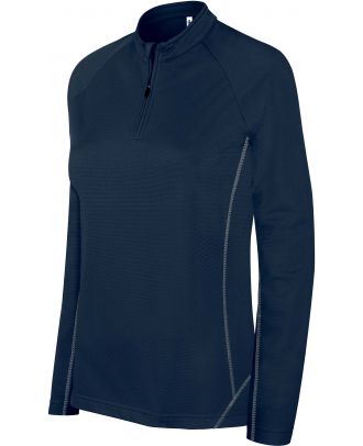 Sweat-shirt femme running 1/4 zip PA336 - Sporty Navy