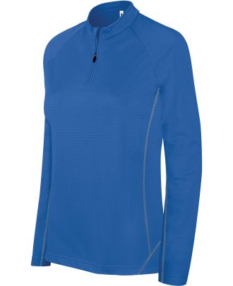 Sweat-shirt femme running 1/4 zip PA336 - Sporty Royal Blue