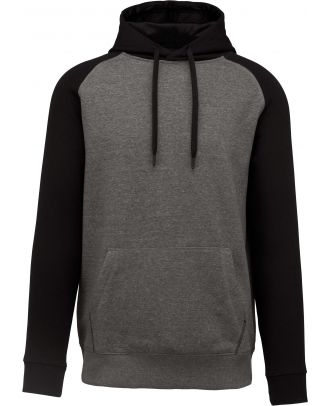 Sweat-shirt enfant bicolore capuche PA370 - Grey Heather / Black