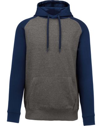 Sweat-shirt enfant bicolore capuche PA370 - Grey Heather / Sporty Navy