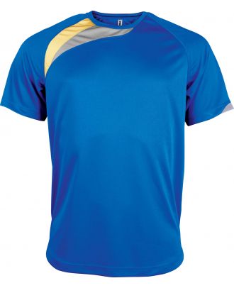 T-shirt sport enfant manches courtes PA437 - Sporty Royal Blue / Sporty Yellow / Storm Grey