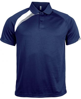 Polo sport manches courtes unisexe PA457 - Sporty Navy / White / Storm Grey