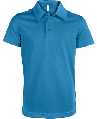 Polo enfant sport manches courtes PA484 - Aqua Blue