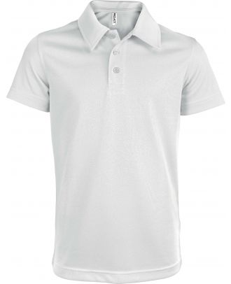 Polo enfant sport manches courtes PA484 - White